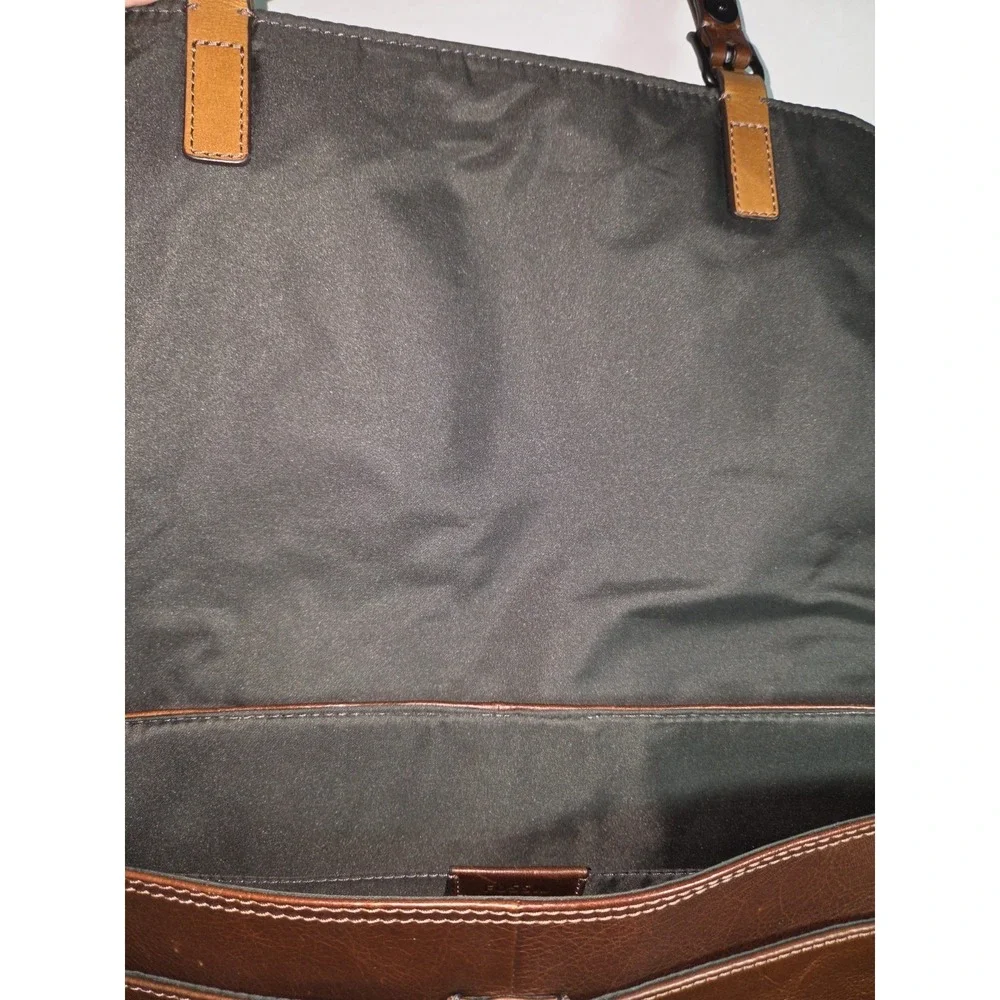 FOSSIL Brown‎ Leather COGNAC Laptop Messenger Or Briefcase